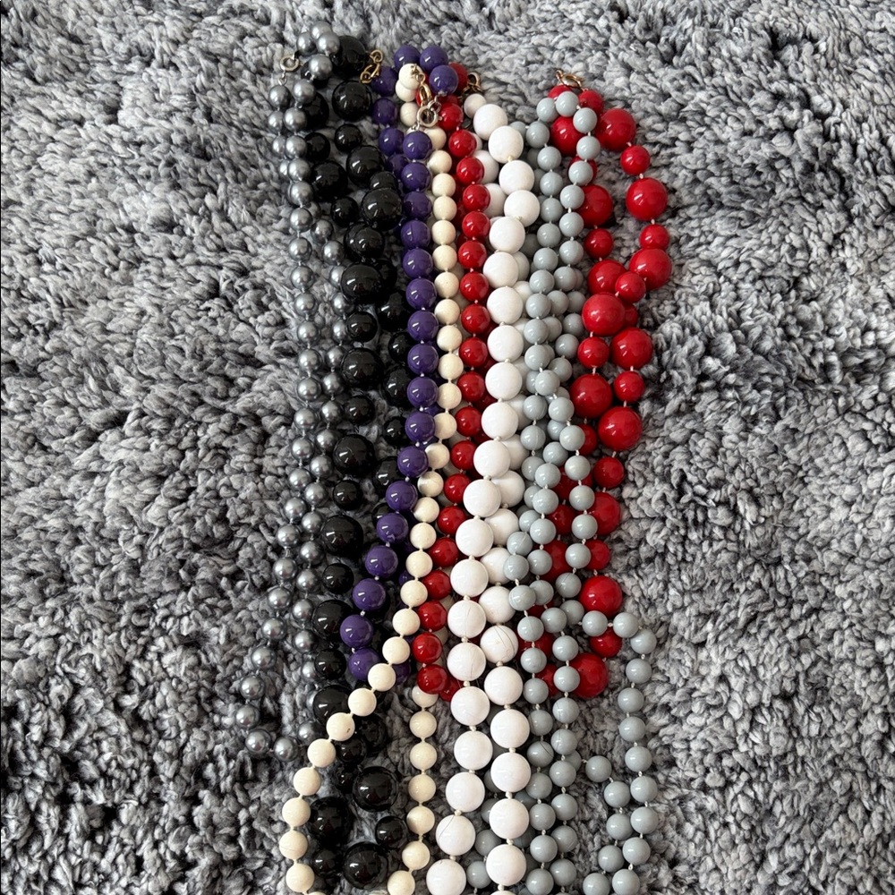 Set of Multi-Color Beaded Necklaces #420